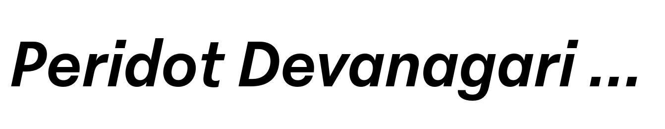 Peridot Devanagari Bold Italic